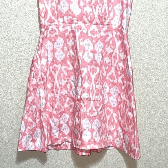 Gap 100% LINEN Pink White Dress Size 4 - Picture 8 of 12